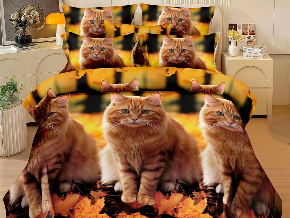 Євро набір постільної білизни 200*220 із полікотону №204935 Черешенька™