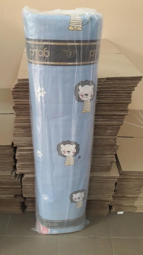 Тканина для постільної білизни Бязь "Gold" Lux дитяча "У гостях у левів" GLB168