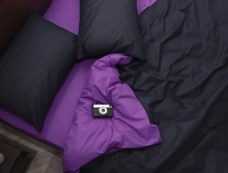 Сімейний набір однотонної постільної білизни із Бязі "Gold" №151566AB Черешенка™