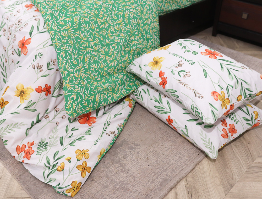 Євро-максі набір постільної білизни 200*220 із Бязі "Gold" №159114AB Черешенка™