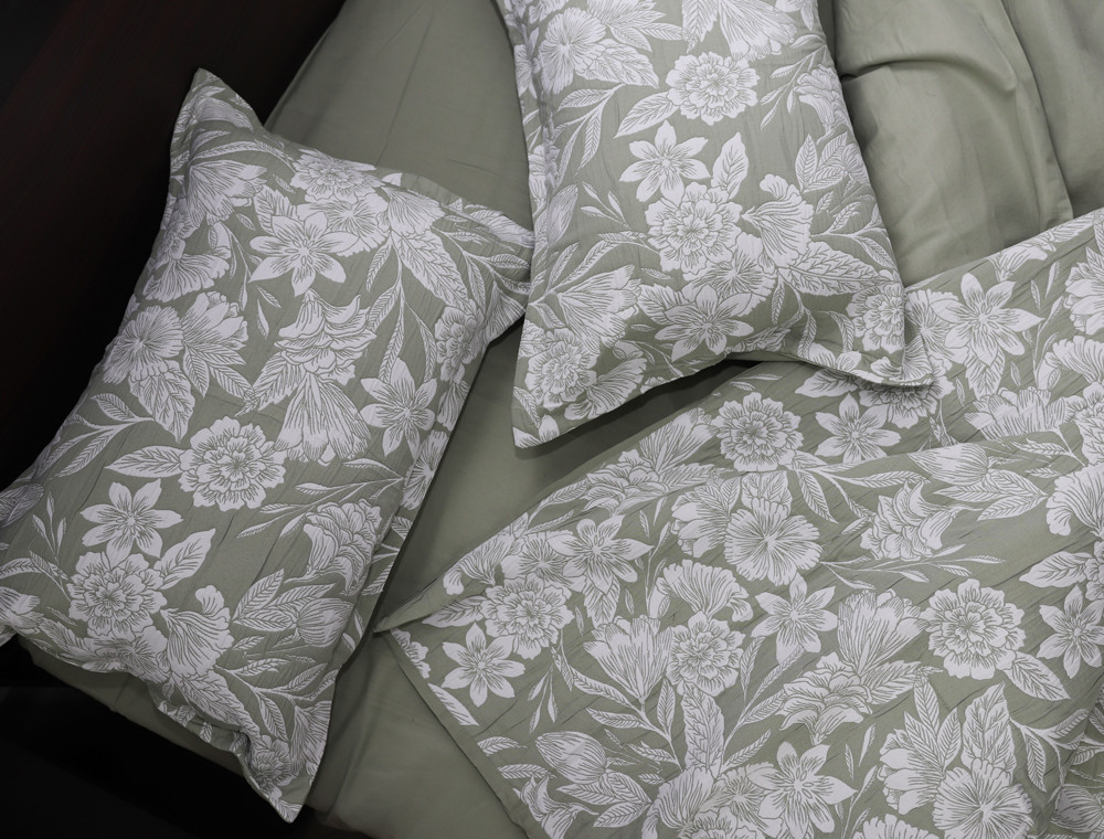 Євро-максі набір постільної білизни 200*230 із Мусліну №600-07 Черешенка™