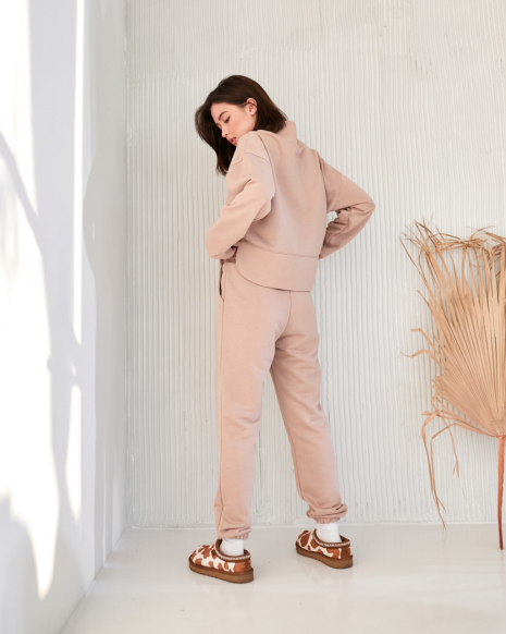 Жіночий костюм із джогерами (Розмір S) какао №231_0021