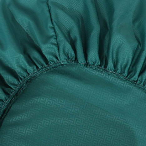 Простирадло на резинці (90*200*25) геометрія на зеленому №2315