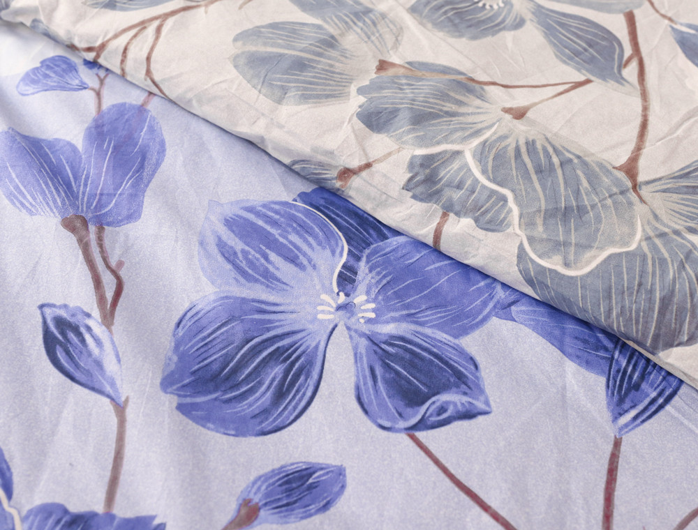 Полуторний набір постільної білизни 150*220 із Бязі "Gold" №15979АВ Черешенка™