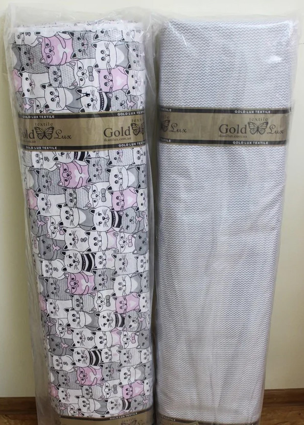 Тканина для постільної білизни Бязь "Gold" Lux дитяча GLB065 (A+B) - (50м+50м)