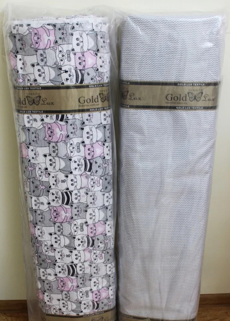 Тканина для постільної білизни Бязь "Gold" Lux дитяча GLB065 (A+B) - (50м+50м)