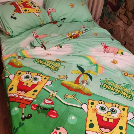 Тканина для постільної білизни Бязь "Gold" Lux дитяча GLB271green