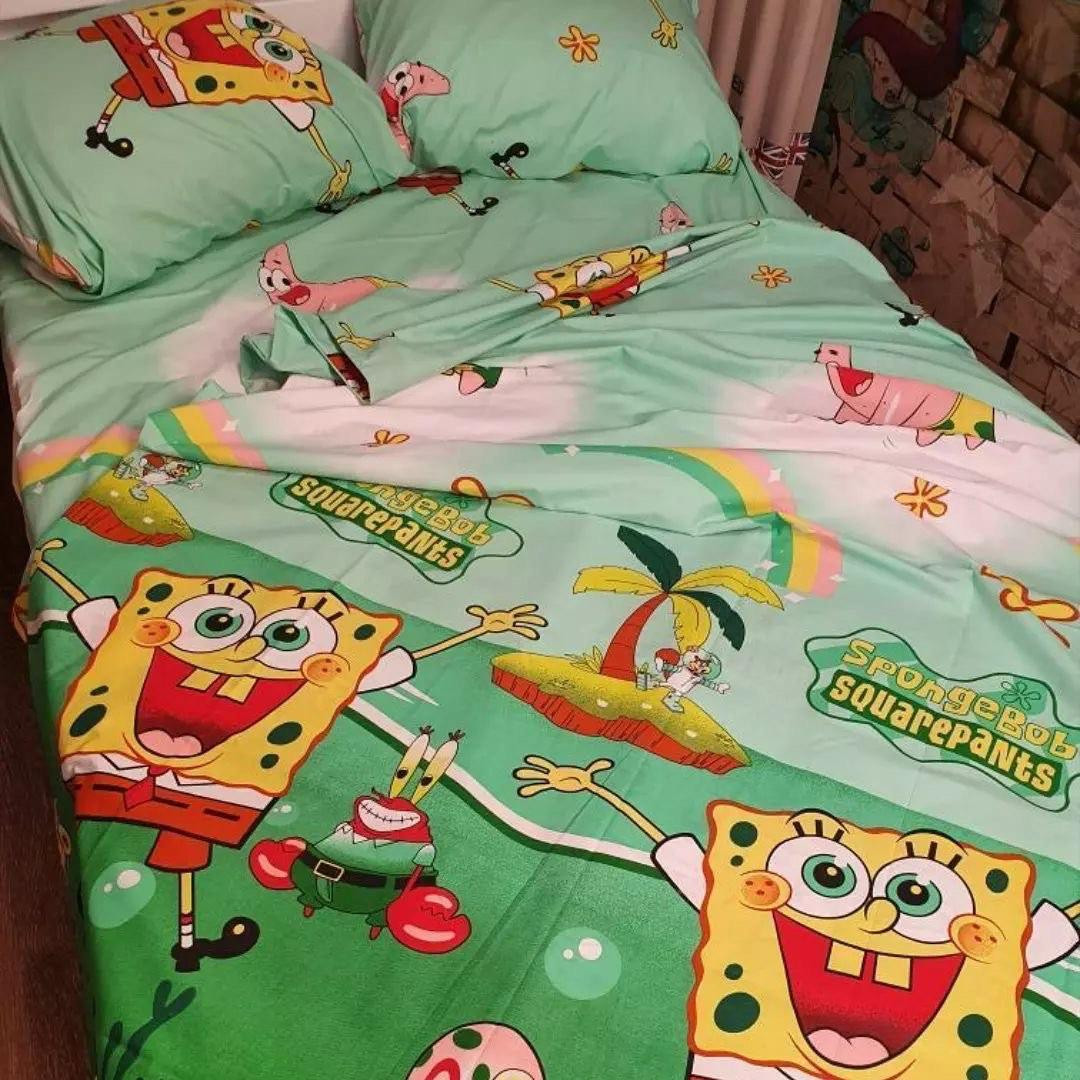 Тканина для постільної білизни Бязь "Gold" Lux дитяча GLB271green