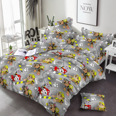 Ткань для постельного белья Бязь "Gold" Lux детская GLB020grey