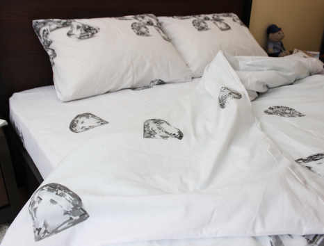 Семейный набор хлопкового постельного белья из Ранфорса №18077 Черешенка™