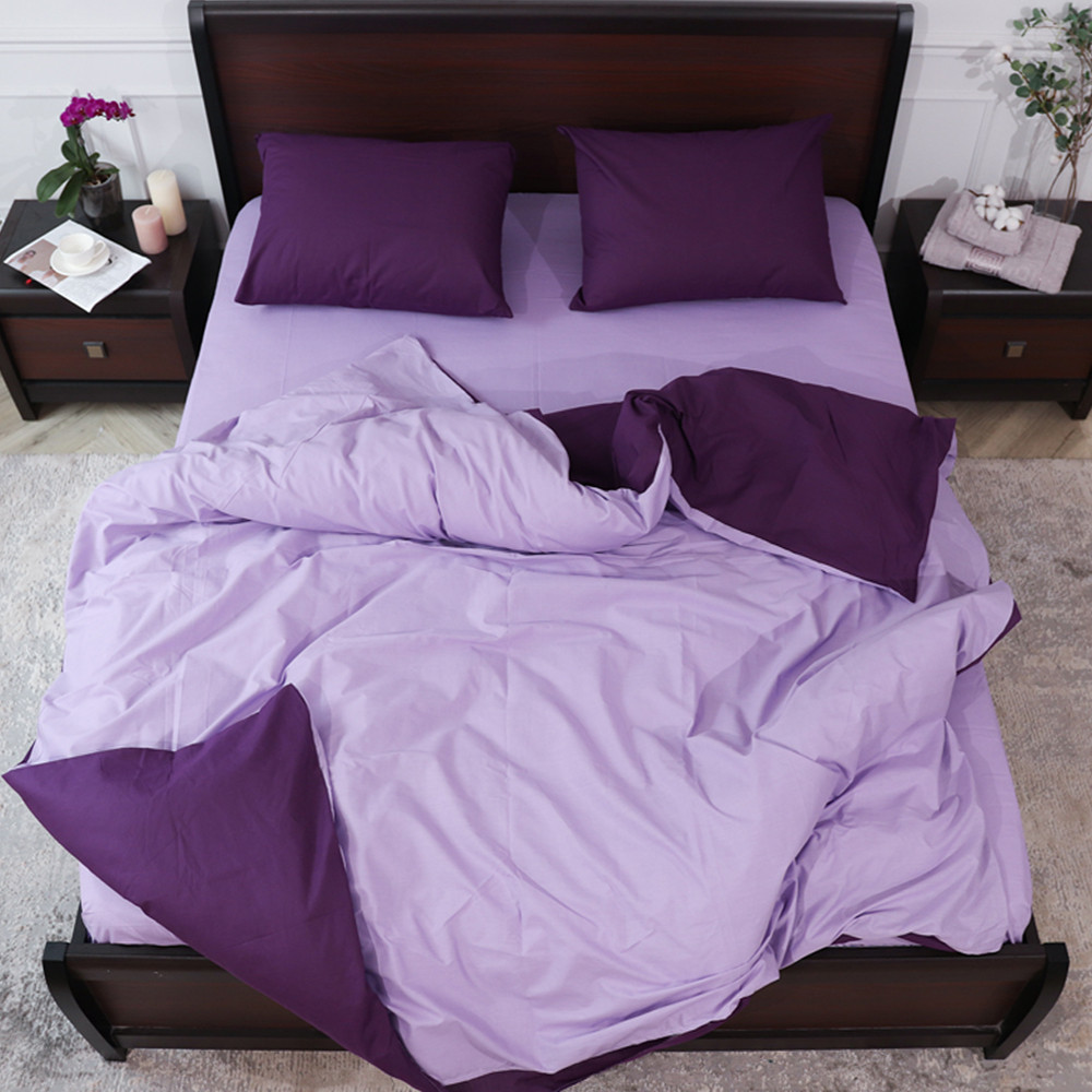 Полуторный набор однотонного постельного белья 150*220 из Бязи "Gold" №155511AB Черешенка™