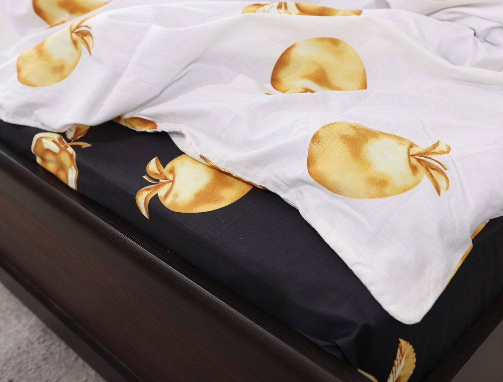 Полуторный набор постельного белья 150*220 из Сатина №029AB Черешенка™