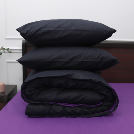 Сімейний набір однотонної постільної білизни із Бязі "Gold" №151566AB Черешенка™