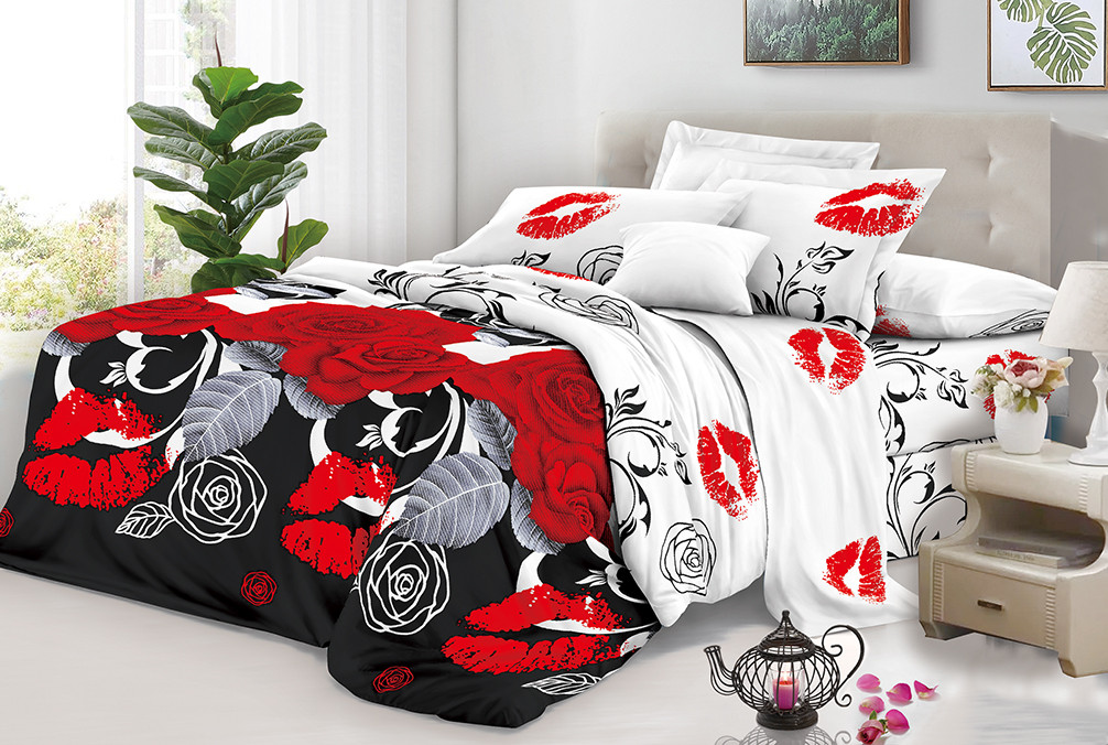 Двоспальний набір постільної білизни 180*220 із полікотону №202969 Черешенька™