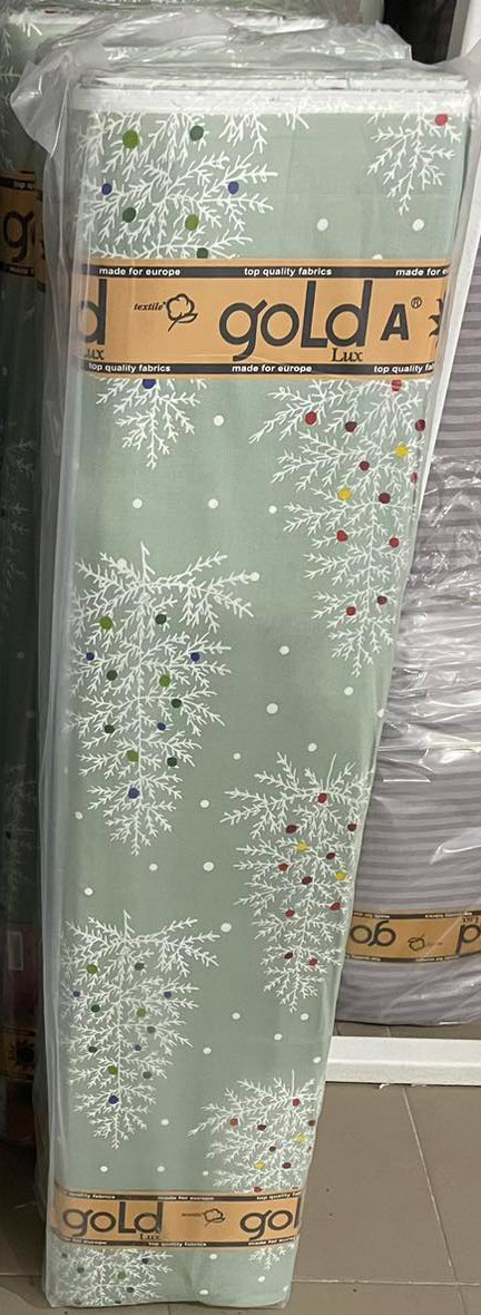Ткань для постельного белья Бязь "Gold" Lux GL11210green