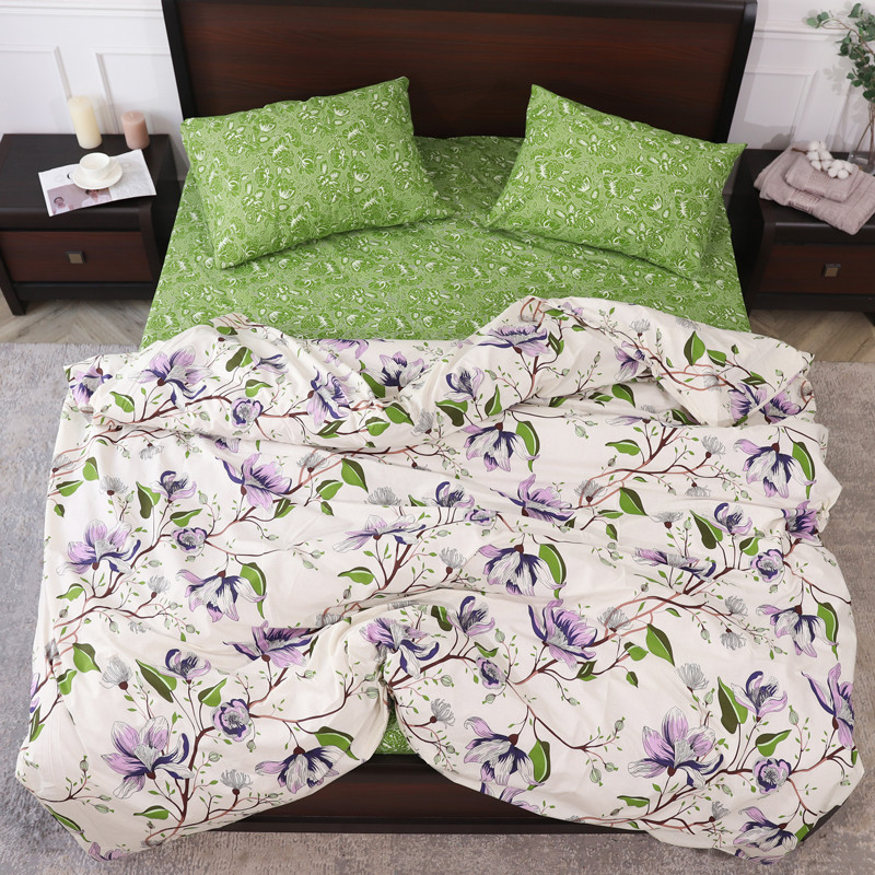 Полуторний набір постільної білизни 150*220 із Бязі "Gold" №157870AB Черешенка™