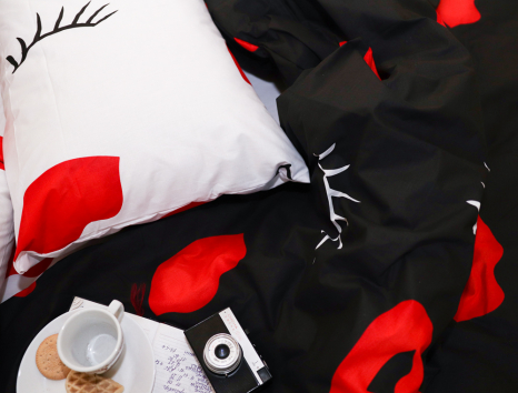 Двоспальний набір постільної білизни 180*220 із Бязі "Gold" №154262AB Черешенка™