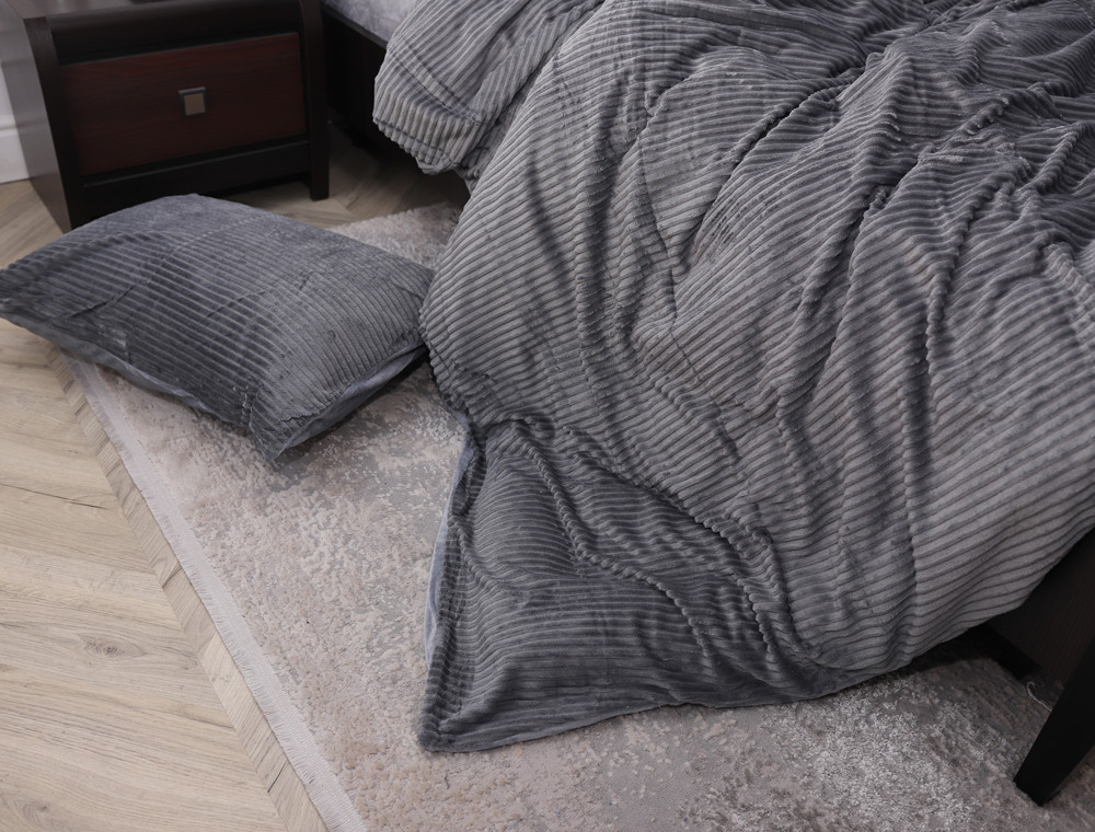 Евро-макси набор постельного белья 200*230 из Плюш Велюра №700-05 Черешенка™