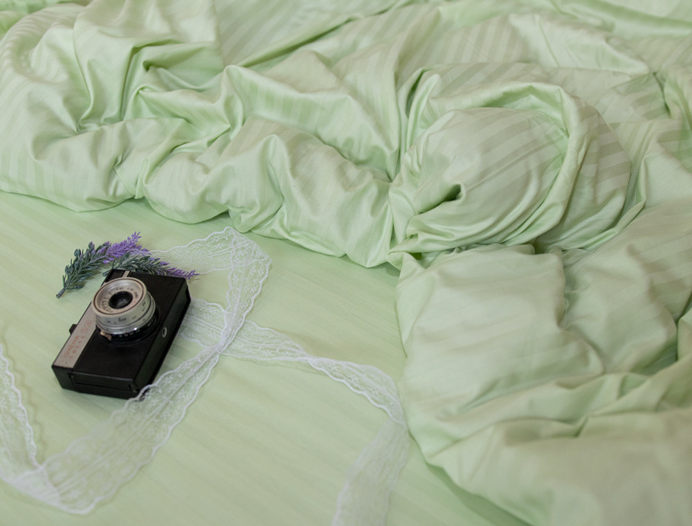 Сімейний набір постільної білизни зі Страйп Сатину №540109 KRISPOL™