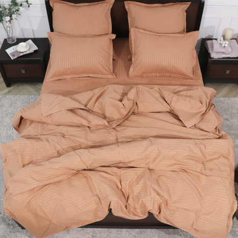 Евро макси набор постельного белья 200*230 из Страйп Сатина D-05