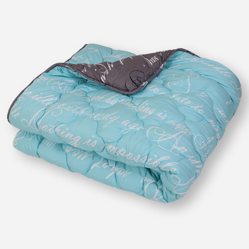 Двоспальна ковдра мікрофібра/холофайбер двостороння №40129