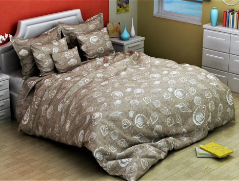 Ткань для постельного белья Бязь "Gold" Lux GL3054brown