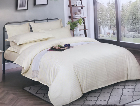 Євро-максі набір постільної білизни 200*220 зі Страйп Сатину №540507 KRISPOL™