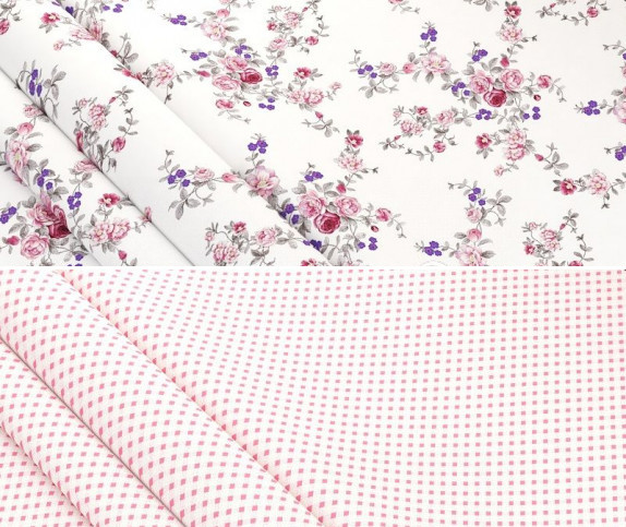 Тканина для постільної білизни Ранфорс E-130-2 (A+B) - (50м+50м)