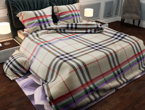 Семейный набор хлопкового постельного белья из Бязи "Gold" №154658 Черешенка™