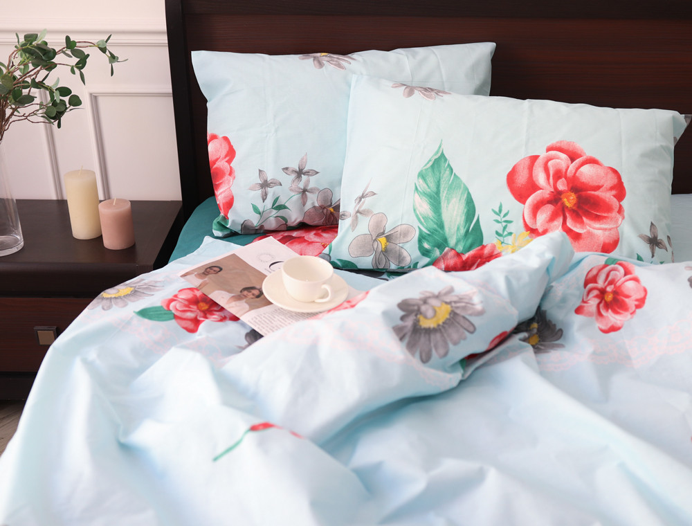 Двуспальный набор постельного белья 180*220 из Бязи "Gold" №154715 Черешенка™