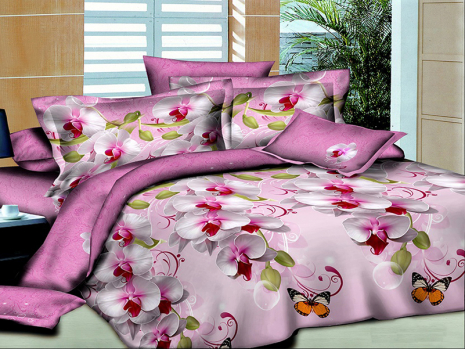 Тканина для постільної білизни Бязь "Gold" "Квітуча орхідея" GLL4030