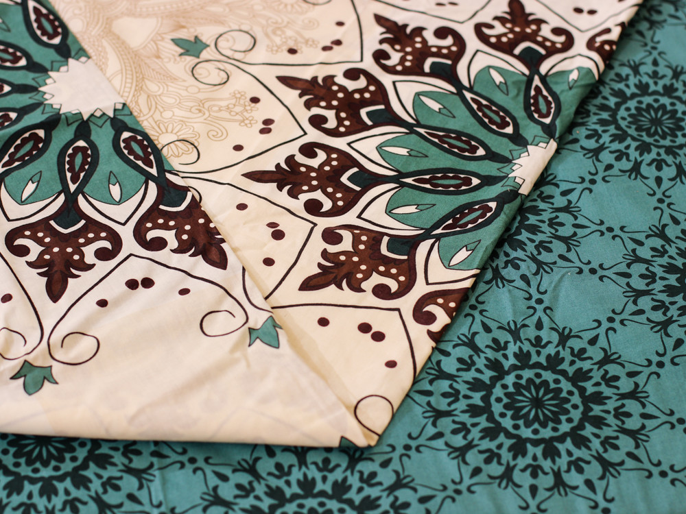 Євро-максі набір постільної білизни 200*220 із Бязі "Gold" №157304AB Черешенка™