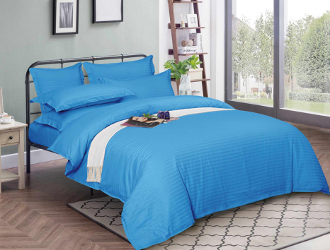 Євро-максі набір постільної білизни 200*220 зі Страйп Сатину №542171 KRISPOL™