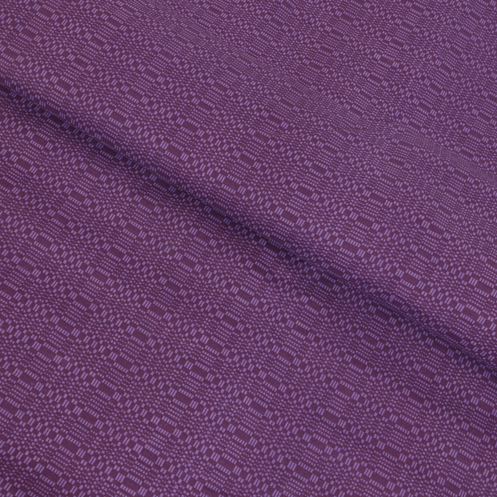 Ткань для постельного белья Бязь "Gold" Lux "Завитки (фиолетовый)" GL051 (A+B) - (50м+50м)