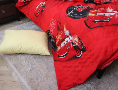 Полуторний набір постільної білизни 150*220 із Бязі "Gold" №16370AB Черешенка™