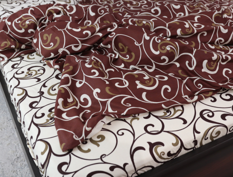 Полуторний набір постільної білизни 150*220 із Бязі "Gold" №152100AB Черешенка™