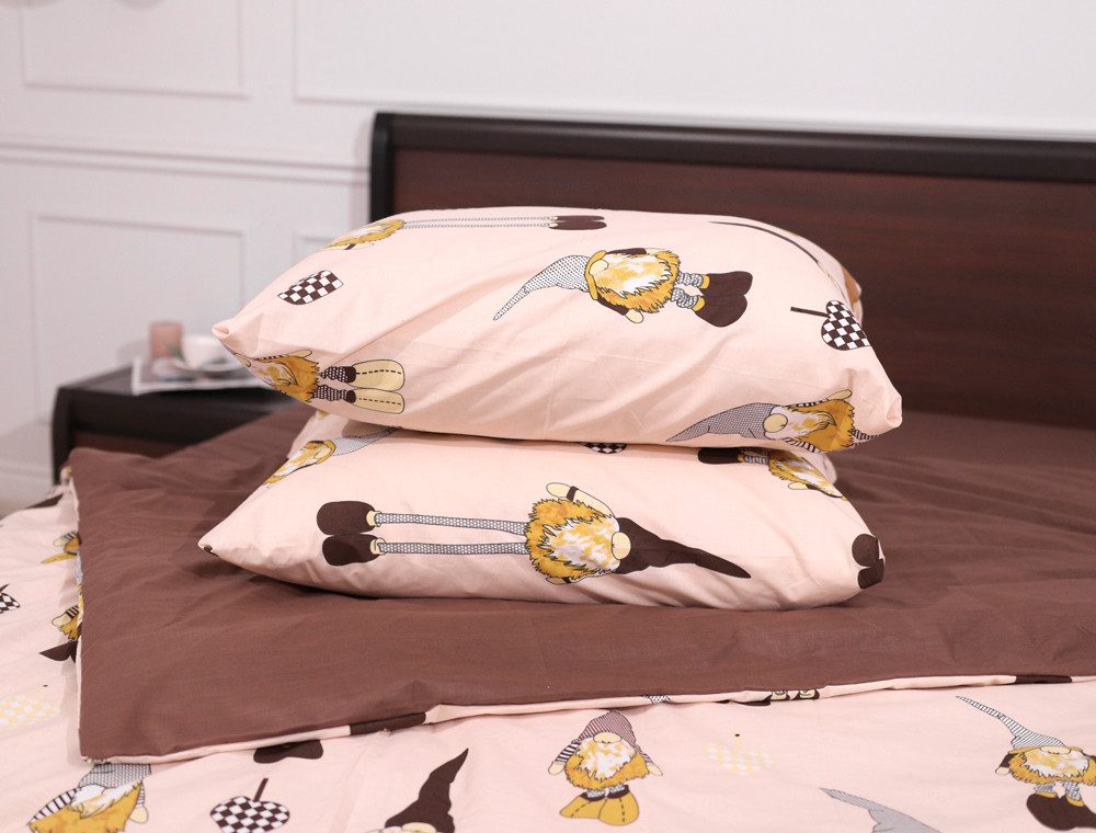 Полуторний набір постільної білизни 150*220 із Бязі "Gold" №151803АВ Черешенька™