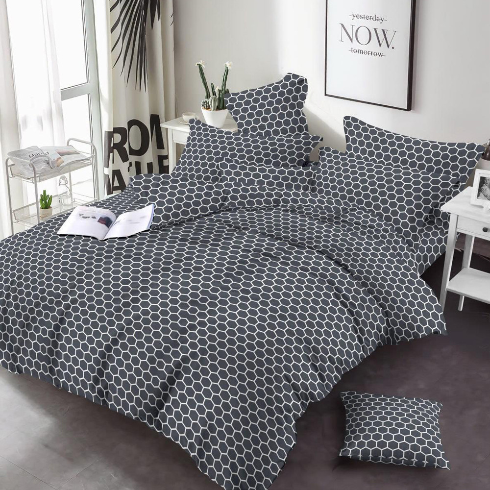 Ткань для постельного белья Бязь "Gold" Lux GL1530graphite