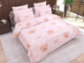 Ткань для постельного белья Бязь "Gold" Lux детская "Розовый счастливый медведь" GLB756pink
