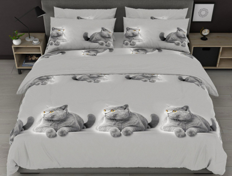 Сімейний набір постільної білизни 240*220 із полікотону №204058 Черешенька™