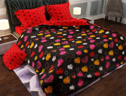 Двоспальний набір постільної білизни 180*220 із Бязі "Gold" №157438AB Черешенка™