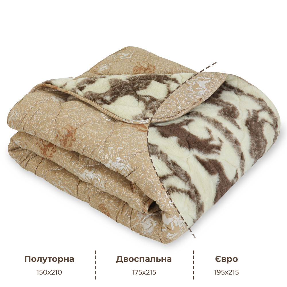 Євро ковдра-плед верблюжа вовна №42001