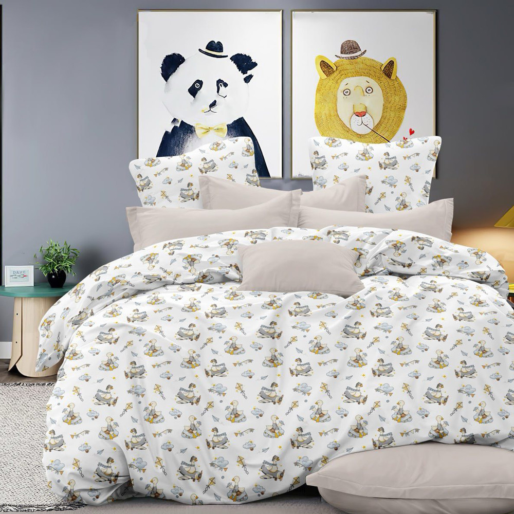 Ткань для постельного белья Бязь "Gold" Lux детская GL17730grey