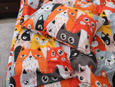 Полуторний набір постільної білизни 150*220 із Бязі "Gold" №165601 Черешенка™