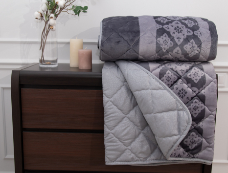 Евро-макси флисовое стёганое покрывало №55036