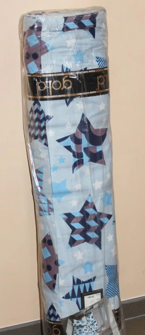 Ткань для постельного белья Бязь "Gold" Lux "Звезды (голубой)" GL1118A