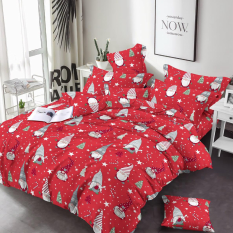 Тканина для постільної білизни Бязь "Gold" Lux GL1809red