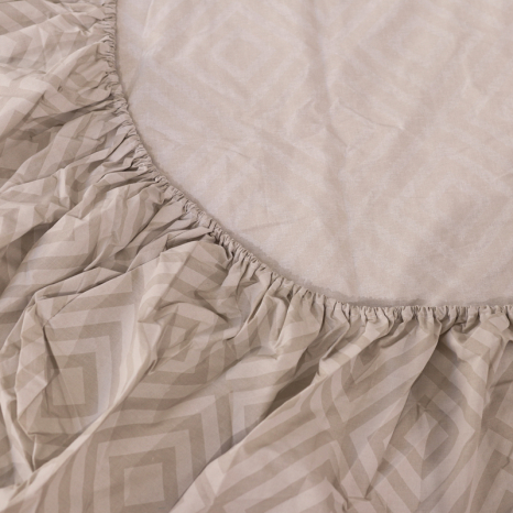Простирадло на резинці (140*200*25) беж №149
