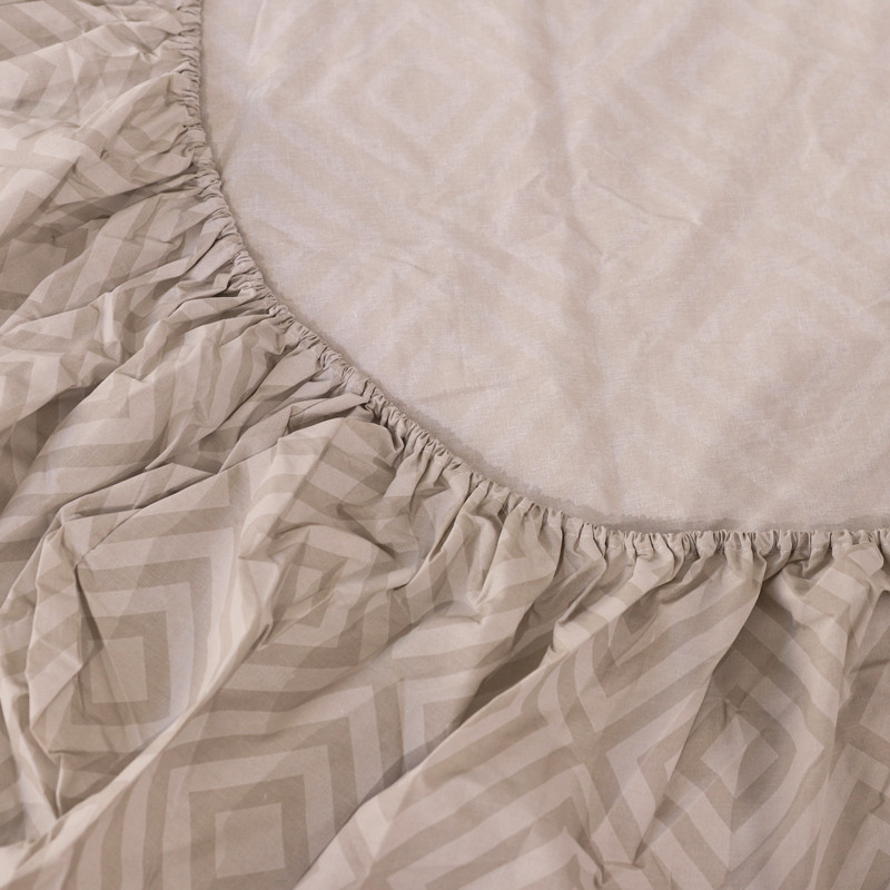 Простирадло на резинці (140*200*25) беж №149