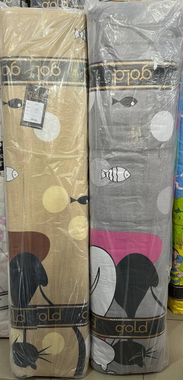 Ткань для постельного белья Бязь "Gold" Lux GL37201grey